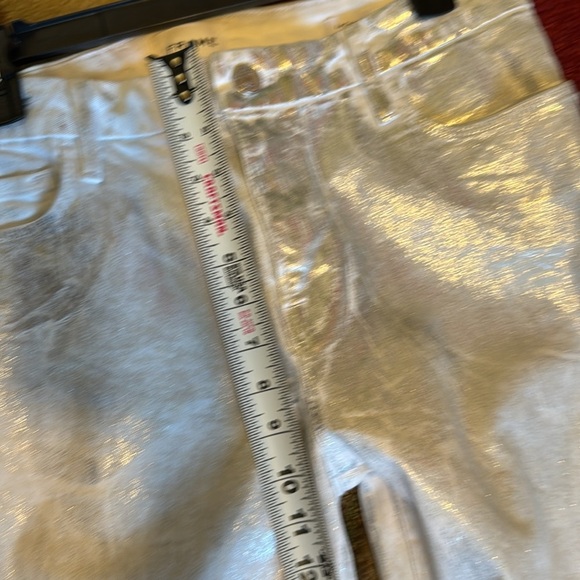 Frame Le Crop Metallic Stretch Mini Boot-Cut Crop Jeans - Picture 11 of 15